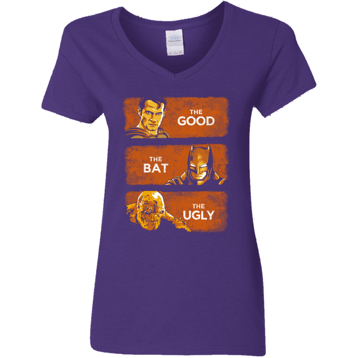 T-Shirts Purple / S Good, Bat, Ugly Women's V-Neck T-Shirt