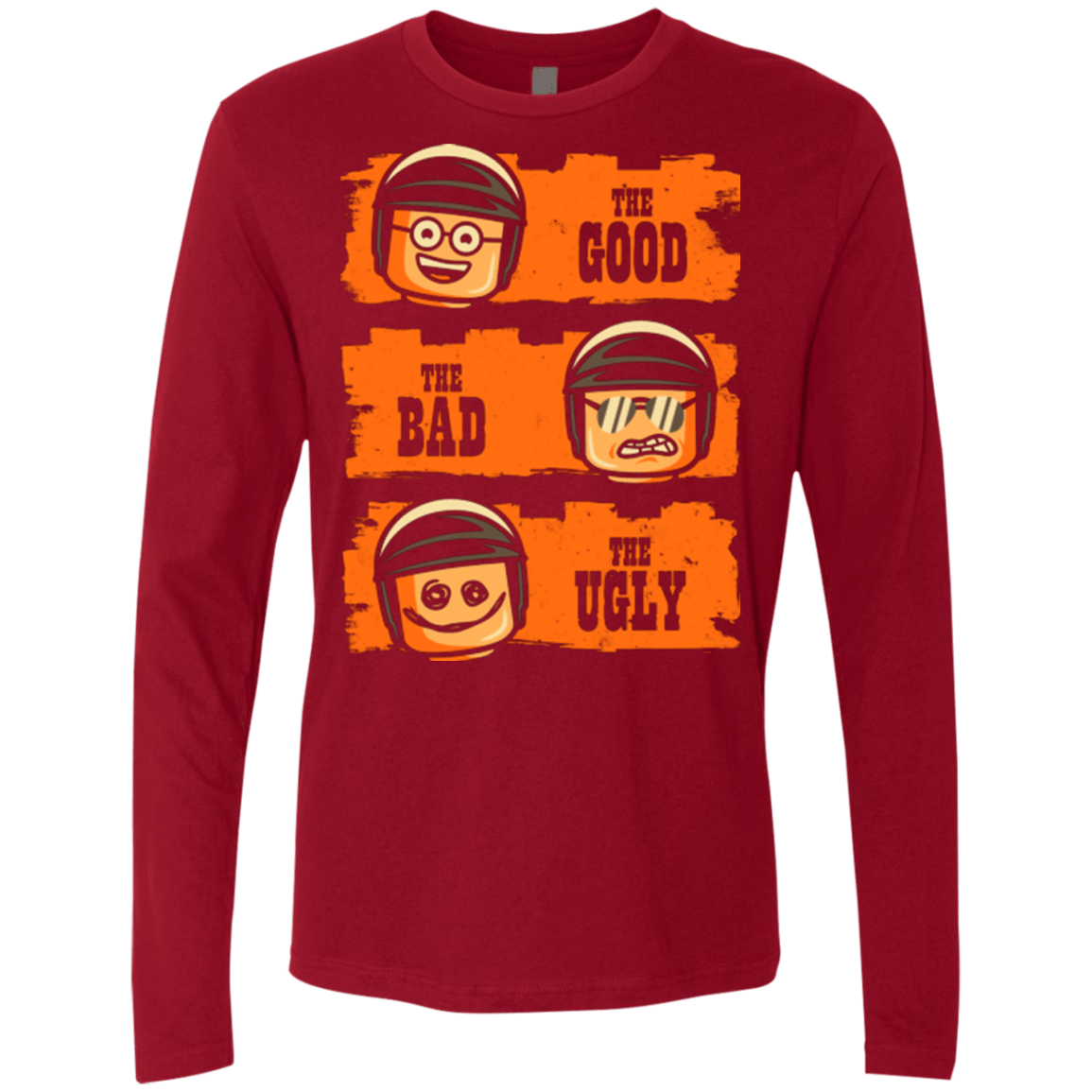 T-Shirts Cardinal / Small GOOD COP BAD COP UGLY COP Men's Premium Long Sleeve