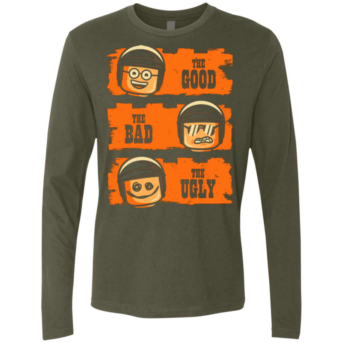 T-Shirts Military Green / Small GOOD COP BAD COP UGLY COP Men's Premium Long Sleeve
