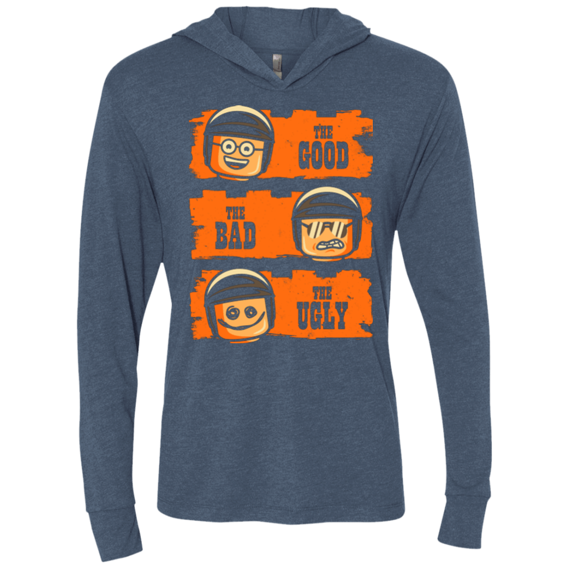 T-Shirts Indigo / X-Small GOOD COP BAD COP UGLY COP Triblend Long Sleeve Hoodie Tee