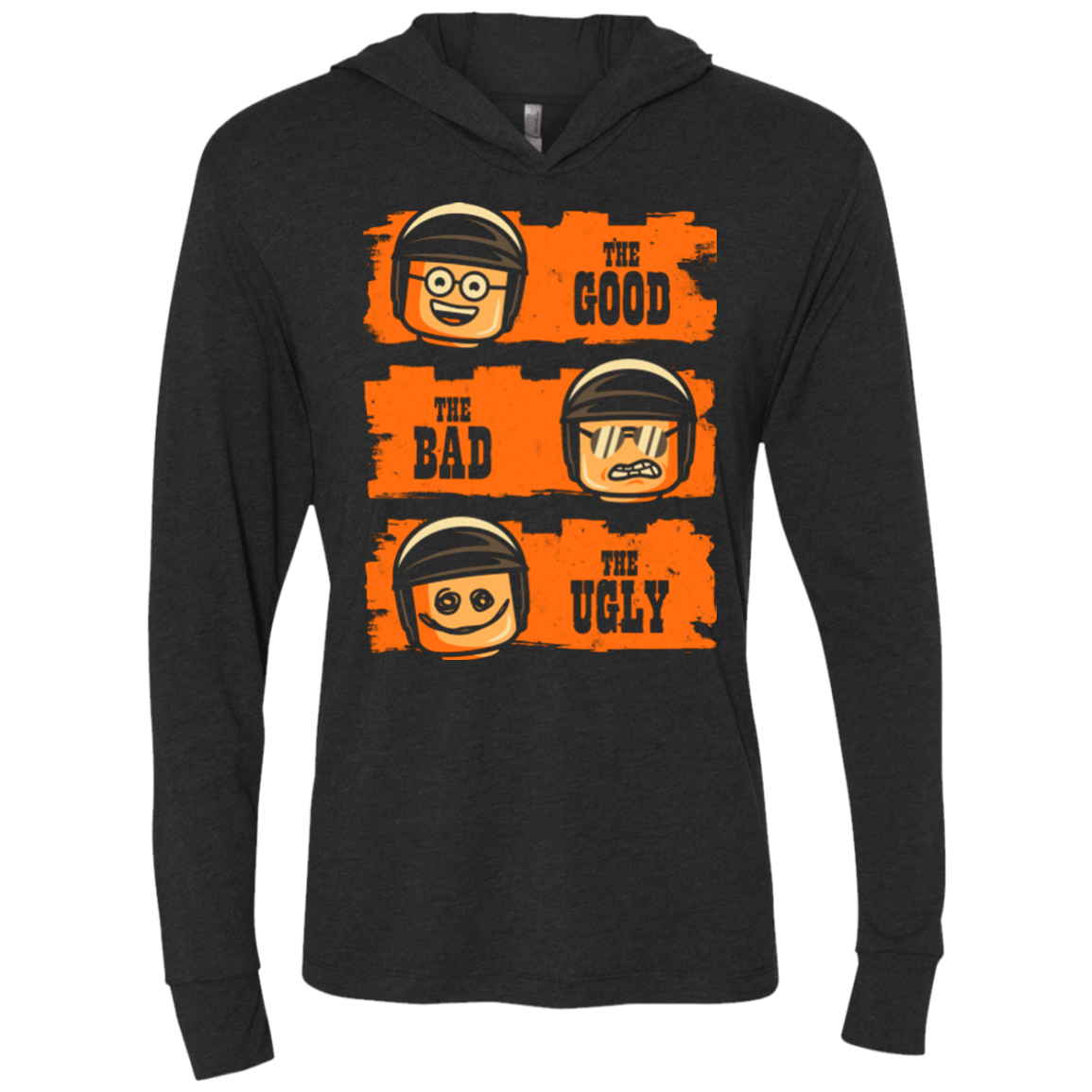 T-Shirts Vintage Black / X-Small GOOD COP BAD COP UGLY COP Triblend Long Sleeve Hoodie Tee