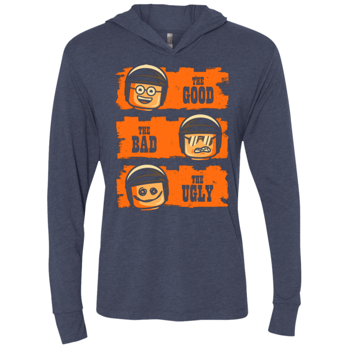 T-Shirts Vintage Navy / X-Small GOOD COP BAD COP UGLY COP Triblend Long Sleeve Hoodie Tee