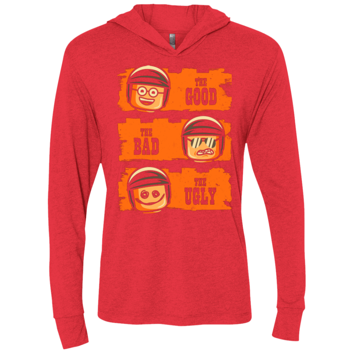 T-Shirts Vintage Red / X-Small GOOD COP BAD COP UGLY COP Triblend Long Sleeve Hoodie Tee