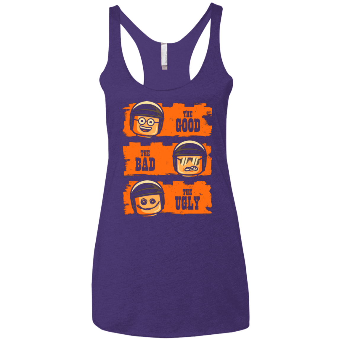 T-Shirts Purple / X-Small GOOD COP BAD COP UGLY COP Women's Triblend Racerback Tank