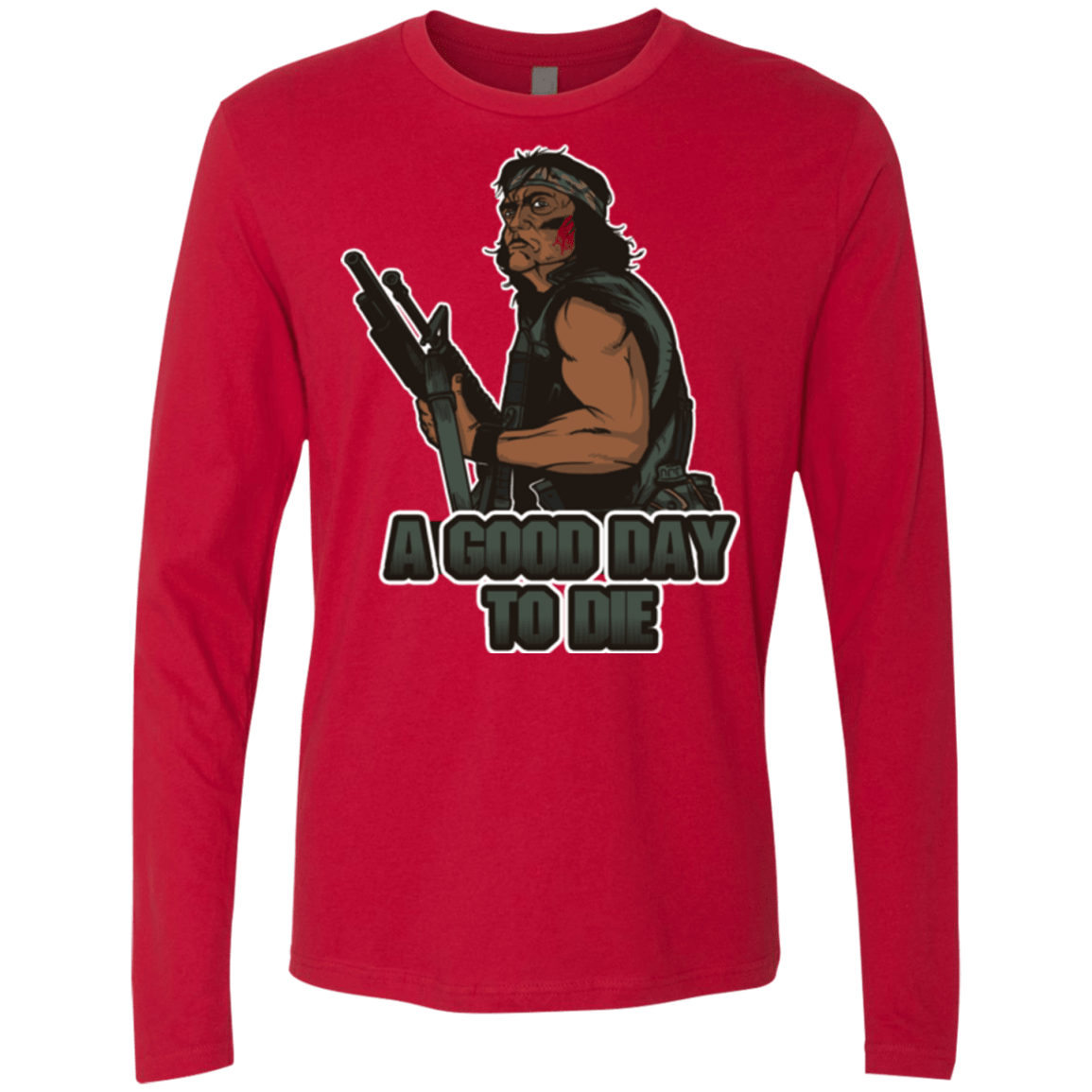 T-Shirts Red / Small Good Day To Die Men's Premium Long Sleeve