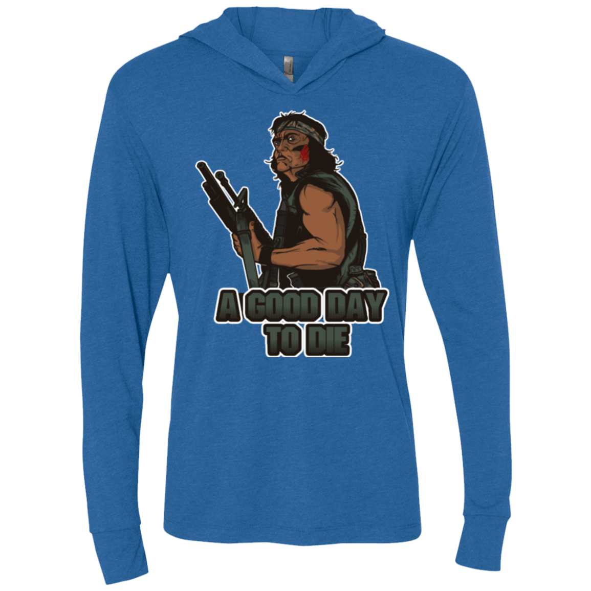 T-Shirts Vintage Royal / X-Small Good Day To Die Triblend Long Sleeve Hoodie Tee