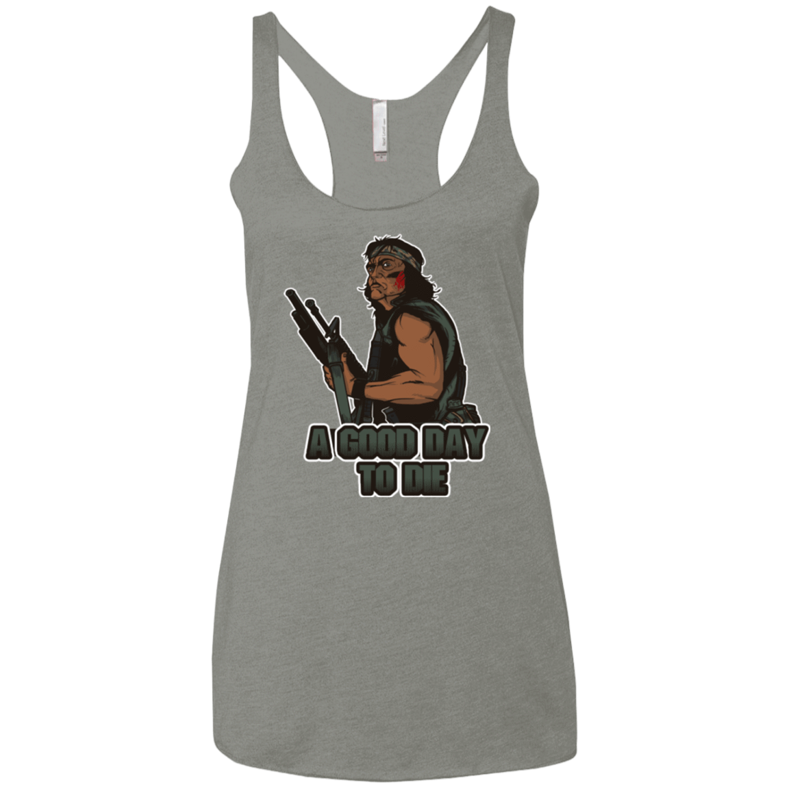 T-Shirts Venetian Grey / X-Small Good Day To Die Women's Triblend Racerback Tank