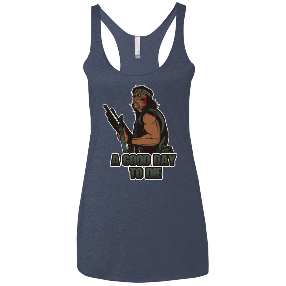 T-Shirts Vintage Navy / X-Small Good Day To Die Women's Triblend Racerback Tank