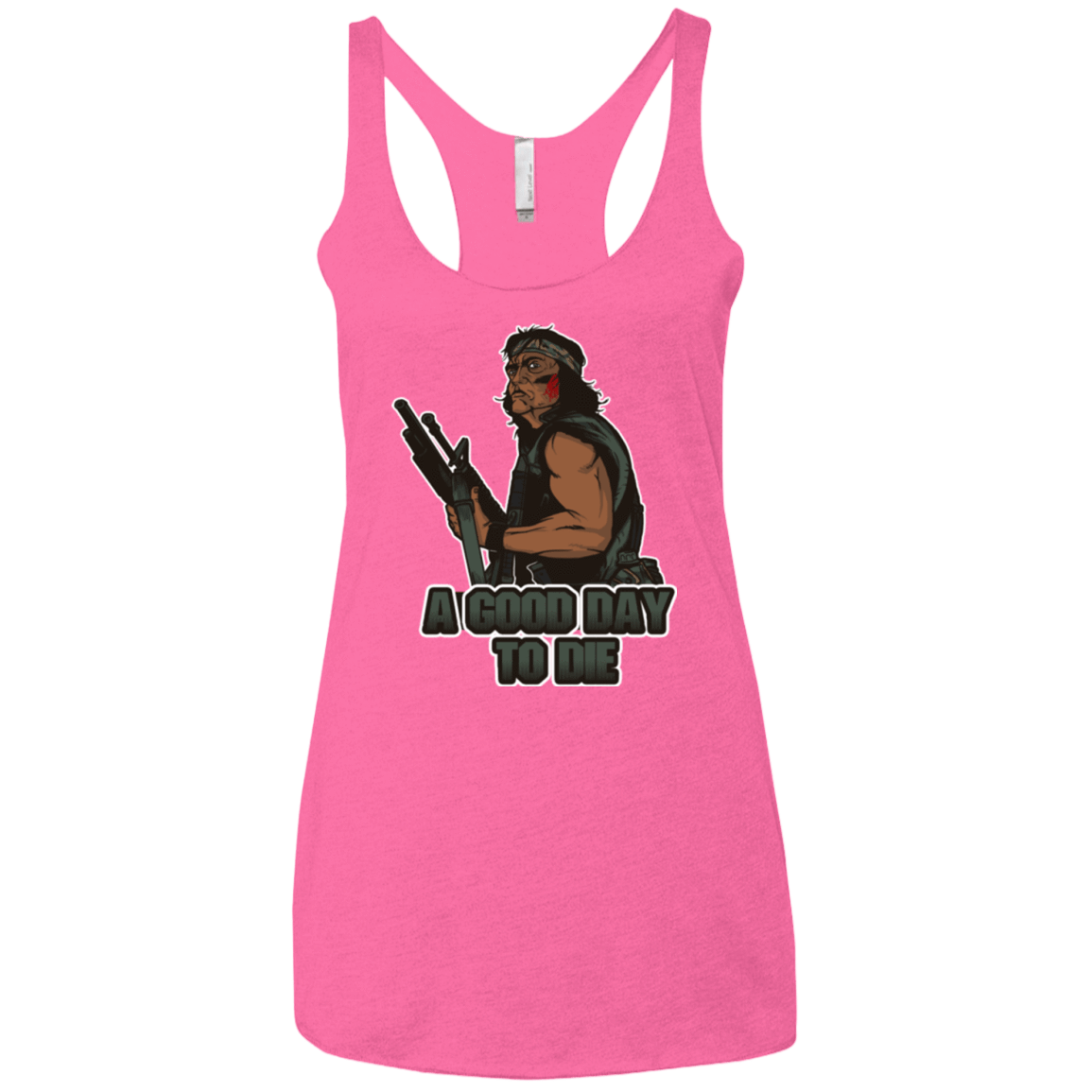 T-Shirts Vintage Pink / X-Small Good Day To Die Women's Triblend Racerback Tank