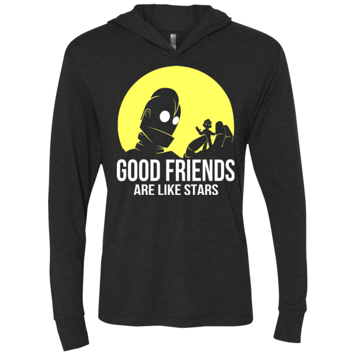 T-Shirts Vintage Black / X-Small Good friends Triblend Long Sleeve Hoodie Tee