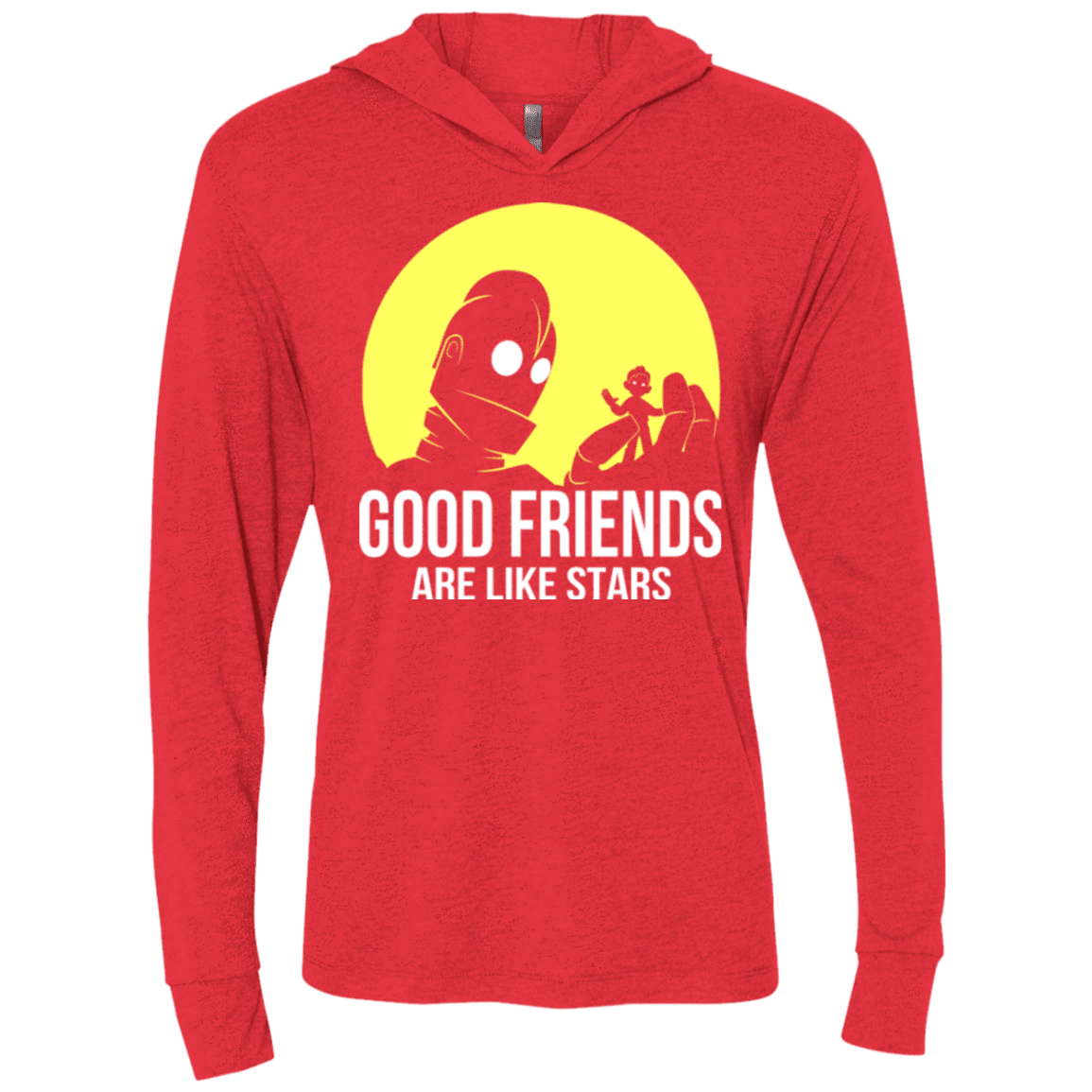 T-Shirts Vintage Red / X-Small Good friends Triblend Long Sleeve Hoodie Tee