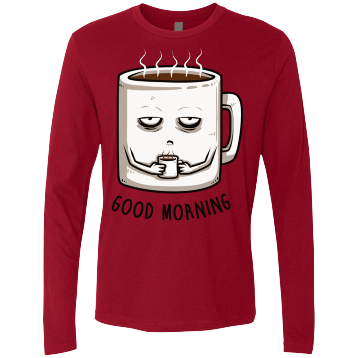 T-Shirts Cardinal / Small Good morning Men's Premium Long Sleeve
