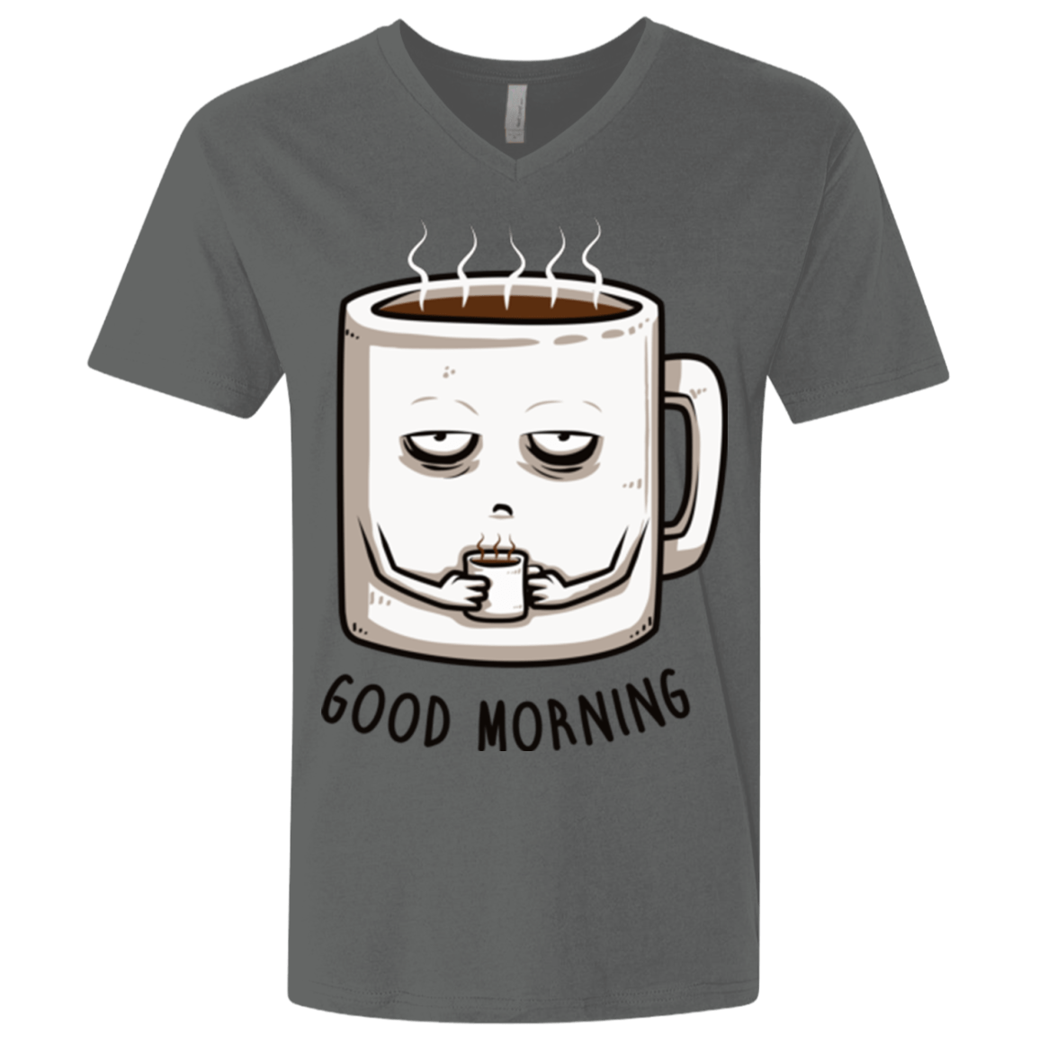 T-Shirts Heavy Metal / X-Small Good morning Men's Premium V-Neck