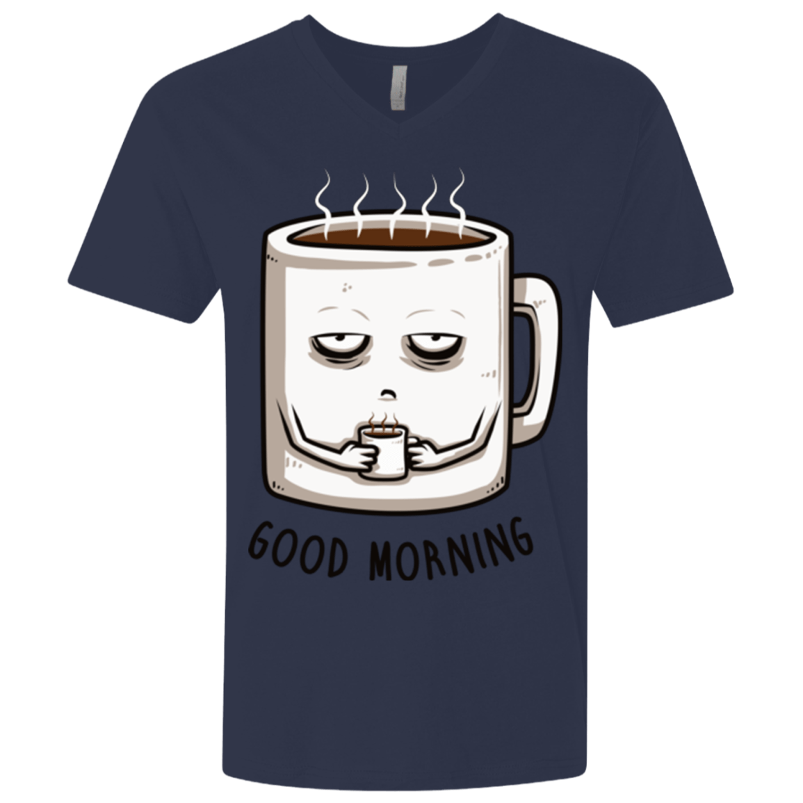 T-Shirts Midnight Navy / X-Small Good morning Men's Premium V-Neck
