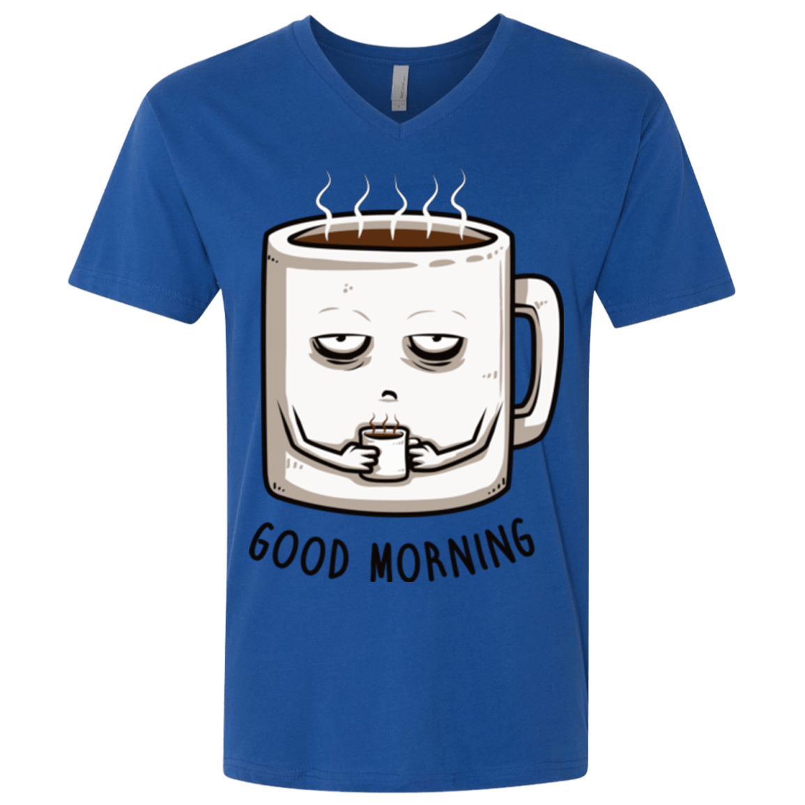 T-Shirts Royal / X-Small Good morning Men's Premium V-Neck