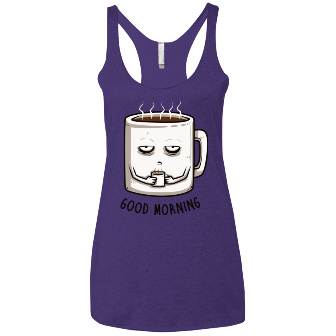 T-Shirts Purple / X-Small Good morning Women's Triblend Racerback Tank