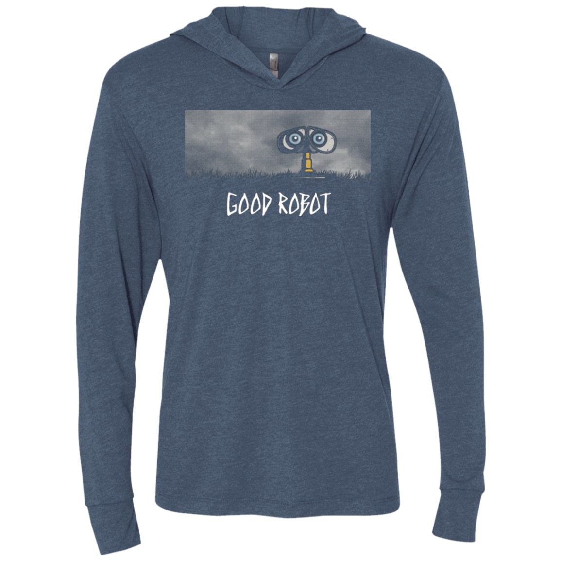T-Shirts Indigo / X-Small GOOD ROBOT Triblend Long Sleeve Hoodie Tee