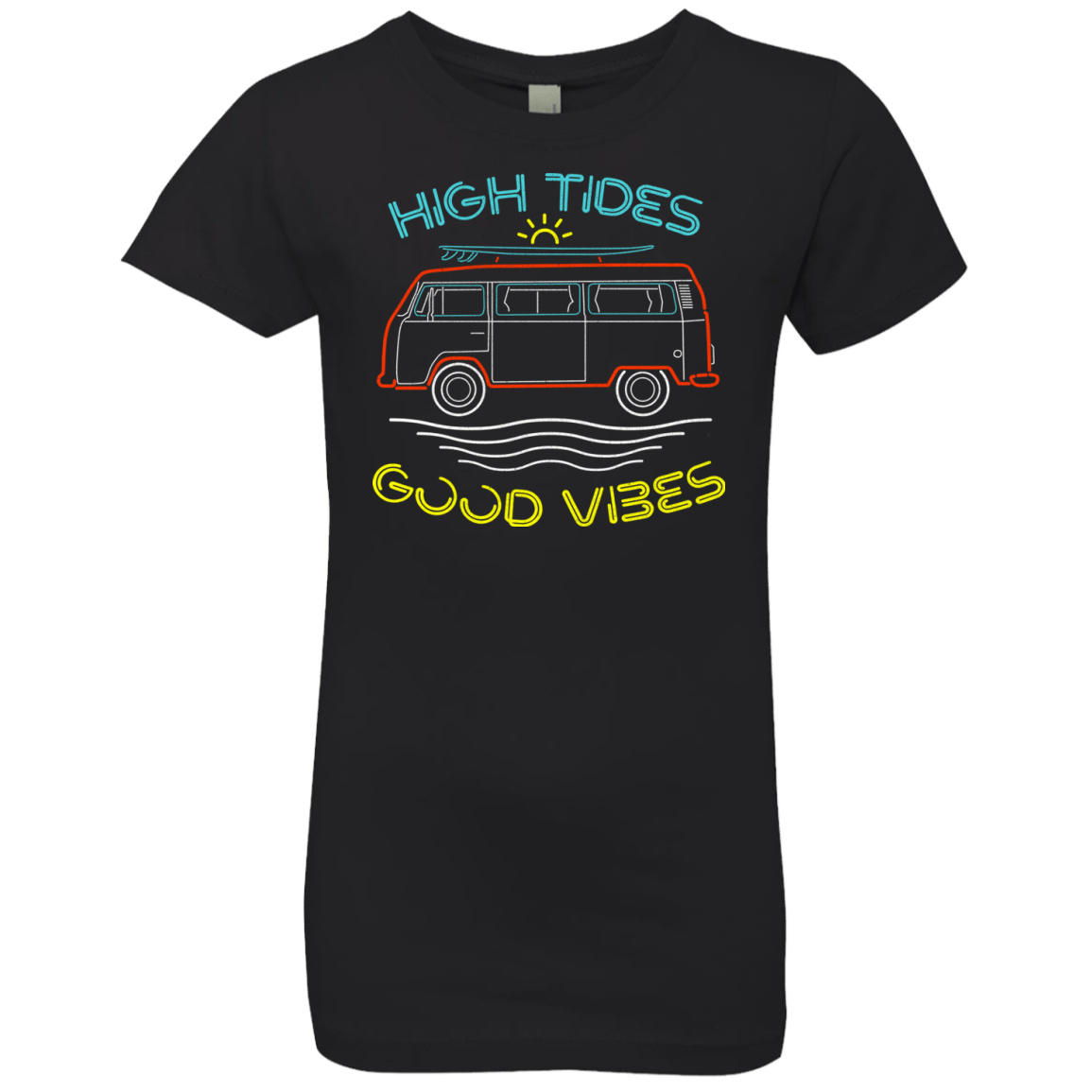 T-Shirts Black / YXS Good Vibes Girls Premium T-Shirt