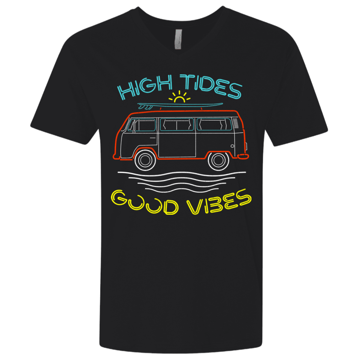 T-Shirts Black / X-Small Good Vibes Men's Premium V-Neck