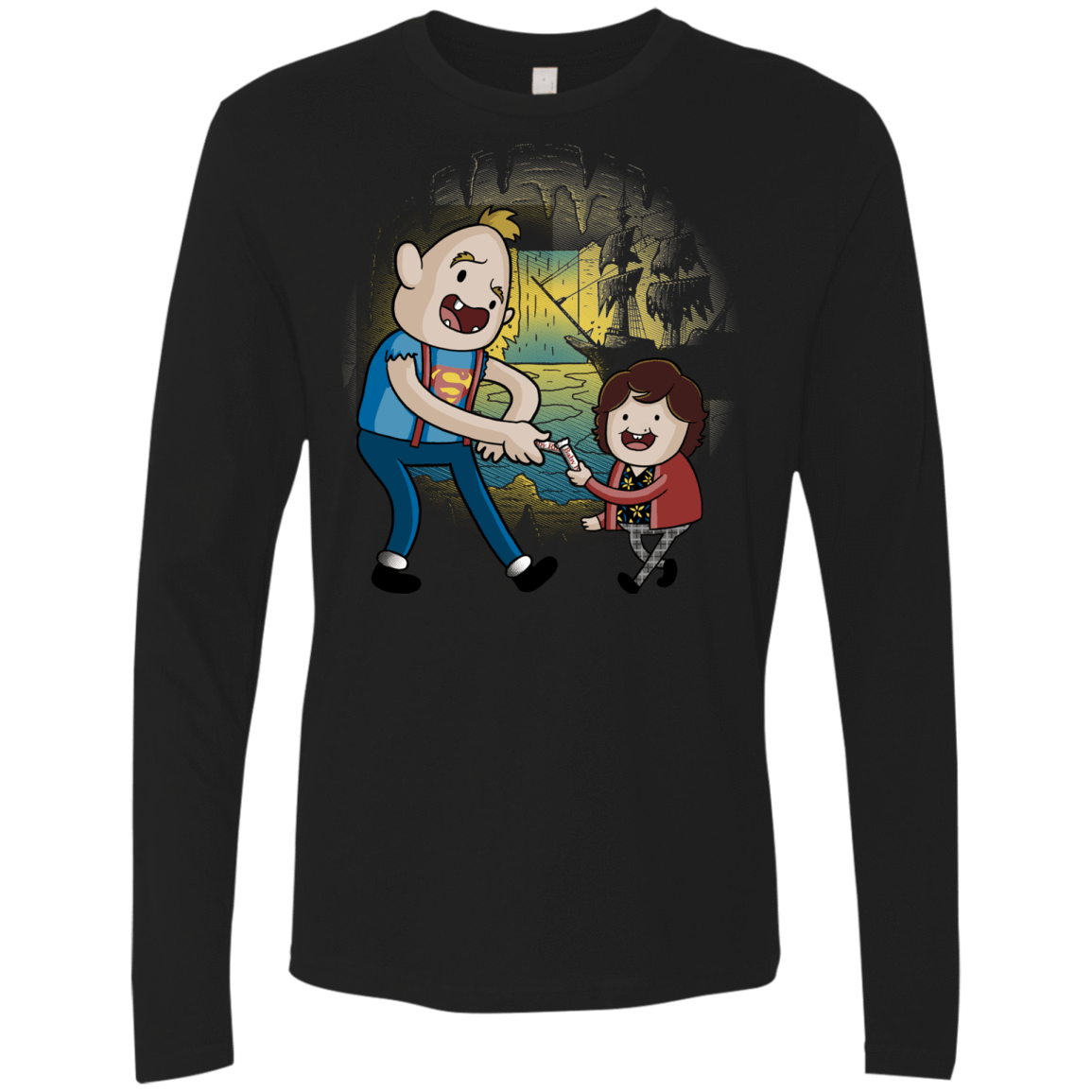 T-Shirts Black / Small Goonies Time Men's Premium Long Sleeve