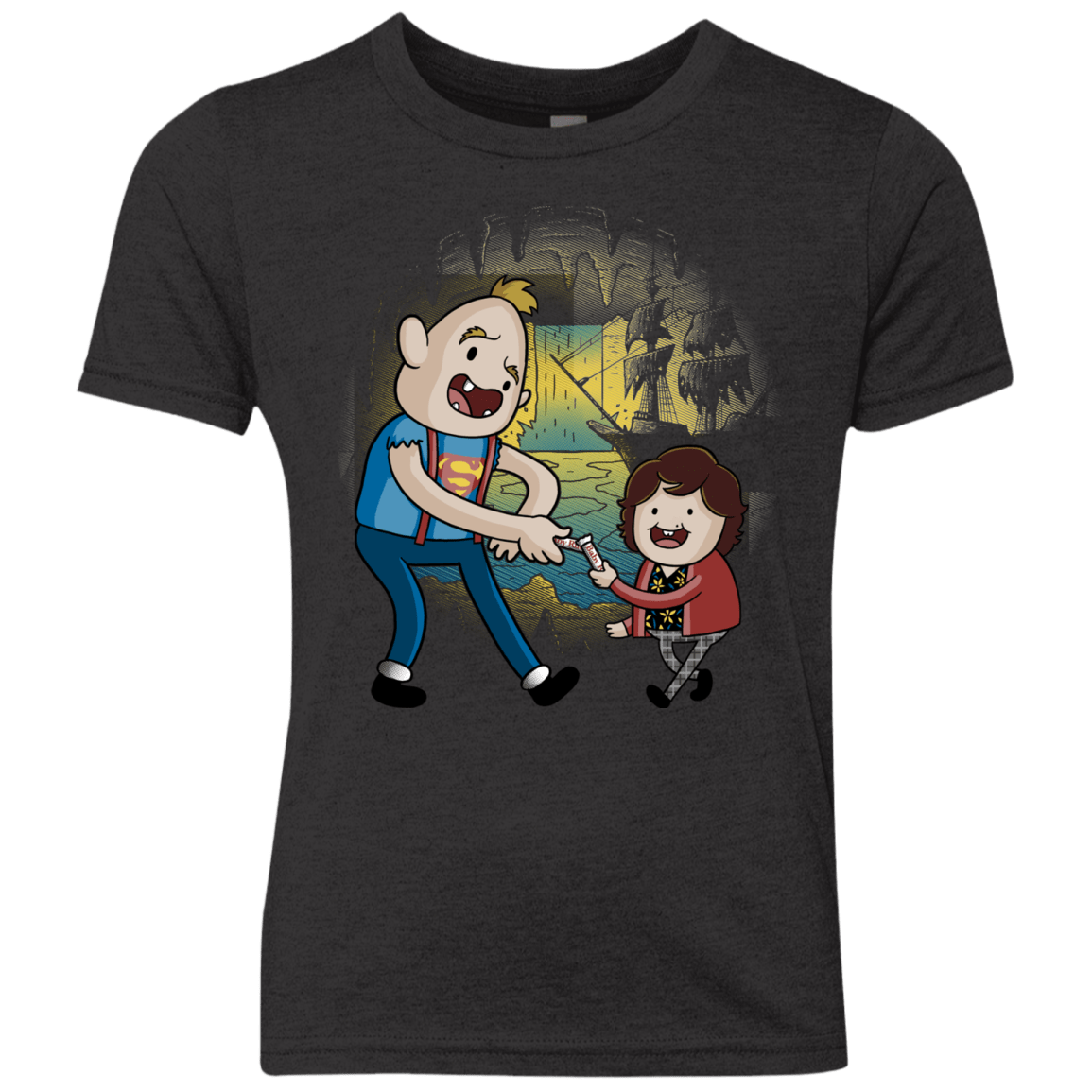 T-Shirts Vintage Black / YXS Goonies Time Youth Triblend T-Shirt