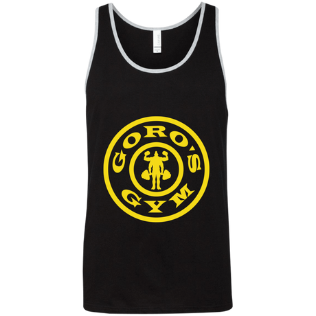 T-Shirts Black/Athletic Heather / X-Small Goro's Gym Unisex Premium Tank Top