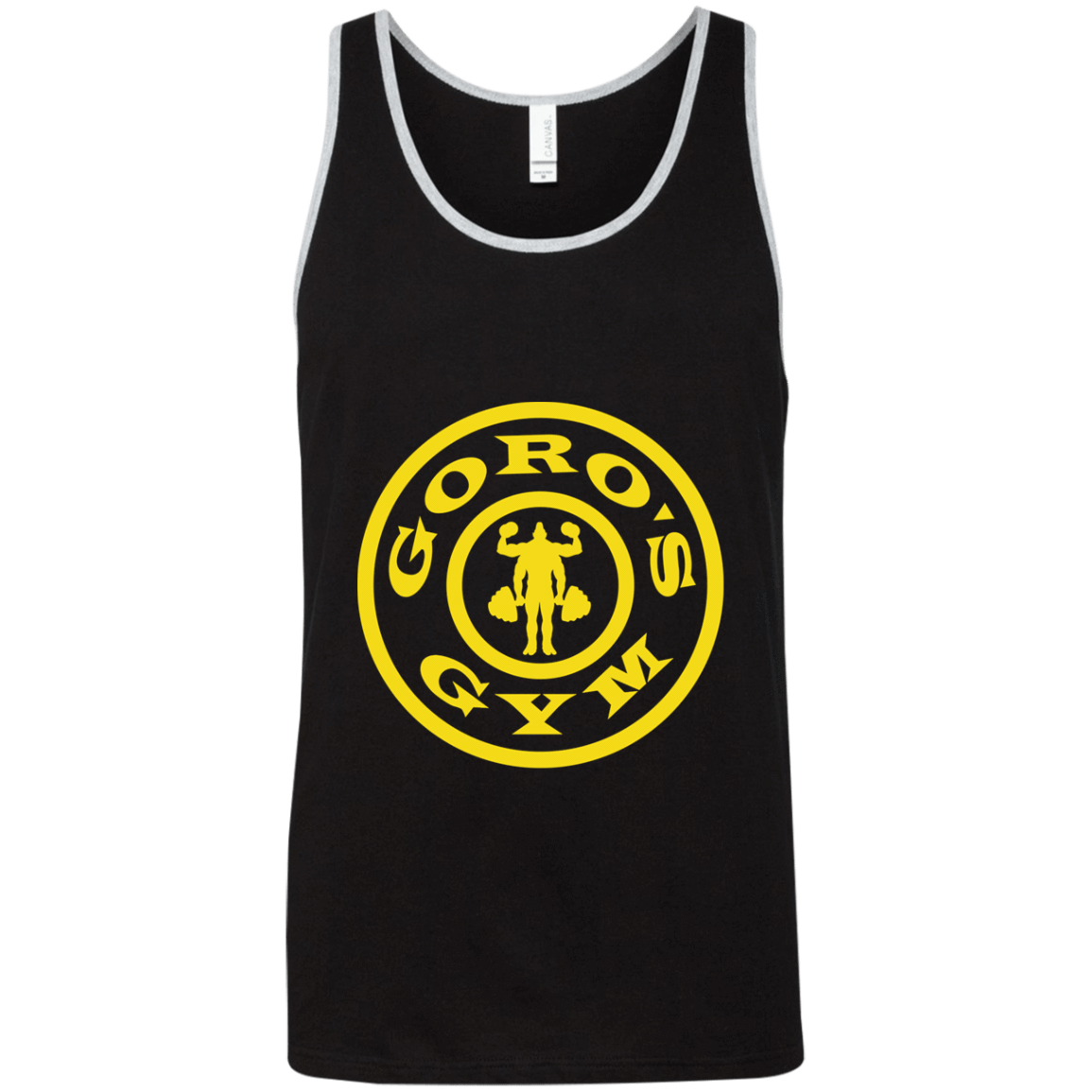 T-Shirts Black/Athletic Heather / X-Small Goro's Gym Unisex Premium Tank Top