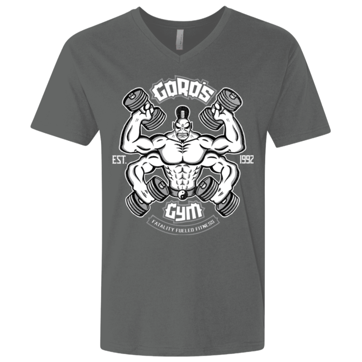 T-Shirts Heavy Metal / X-Small Goros Gym Men's Premium V-Neck