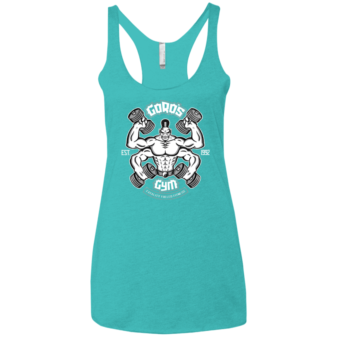 T-Shirts Tahiti Blue / X-Small Goros Gym Women's Triblend Racerback Tank