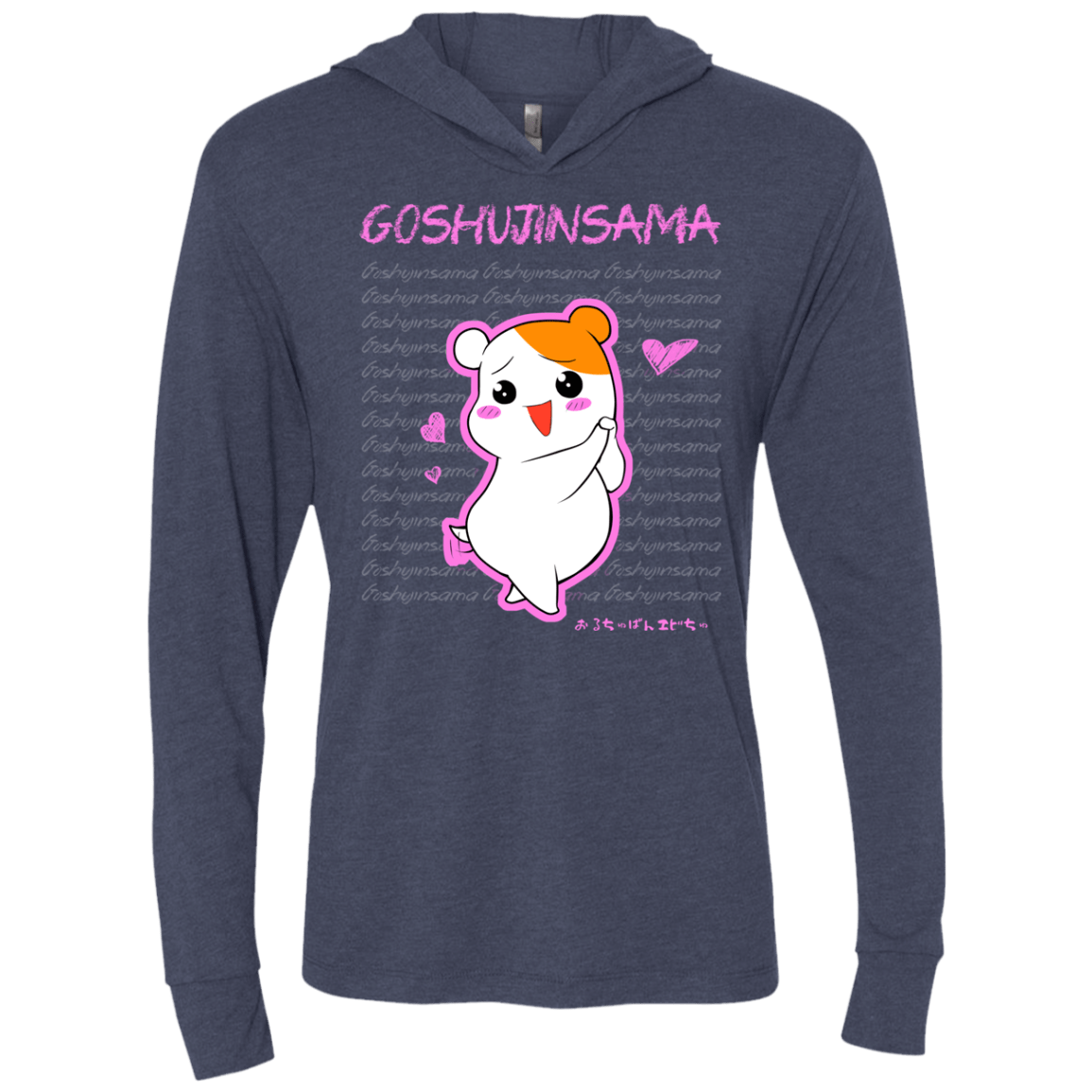 T-Shirts Vintage Navy / X-Small Goshujinsama Triblend Long Sleeve Hoodie Tee