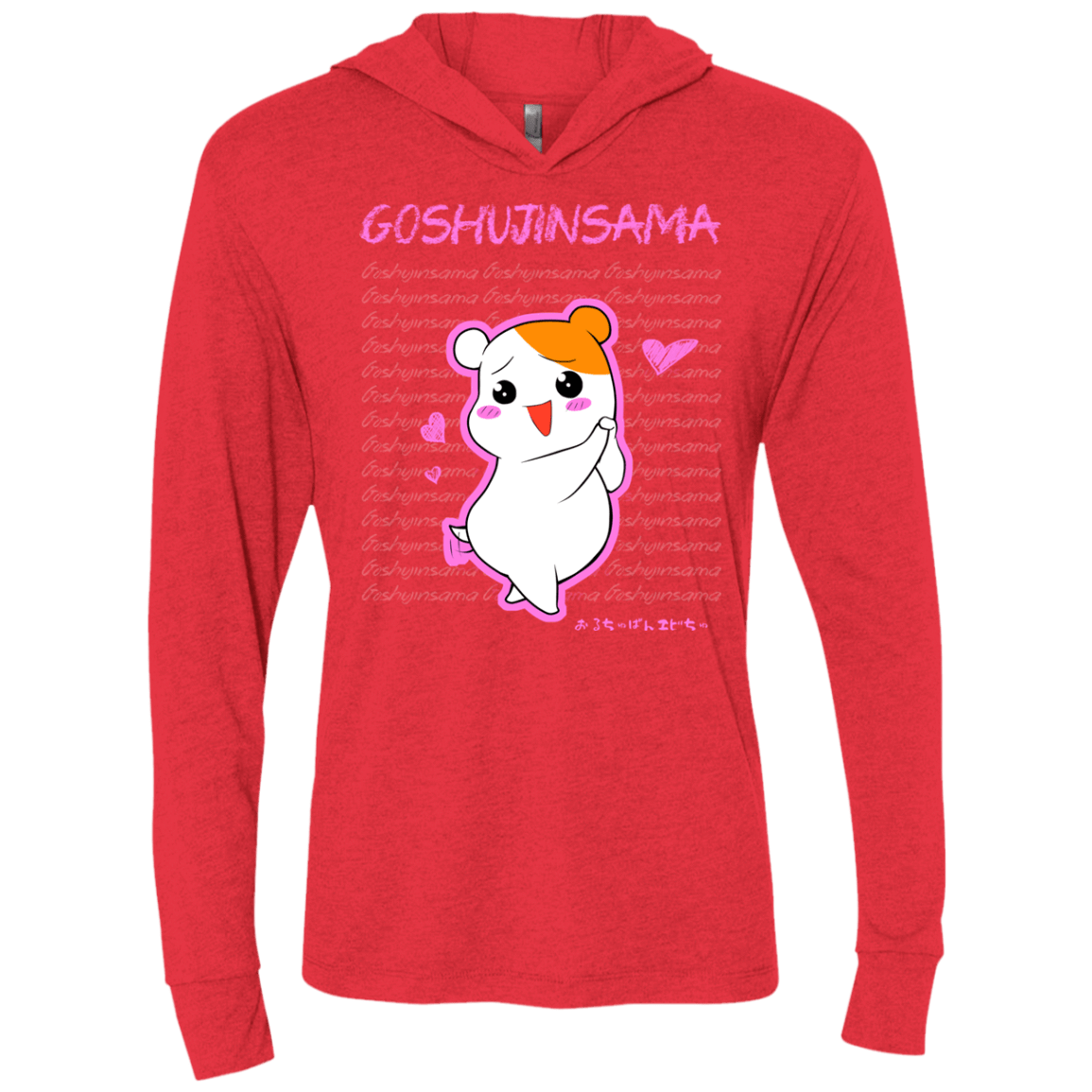 T-Shirts Vintage Red / X-Small Goshujinsama Triblend Long Sleeve Hoodie Tee