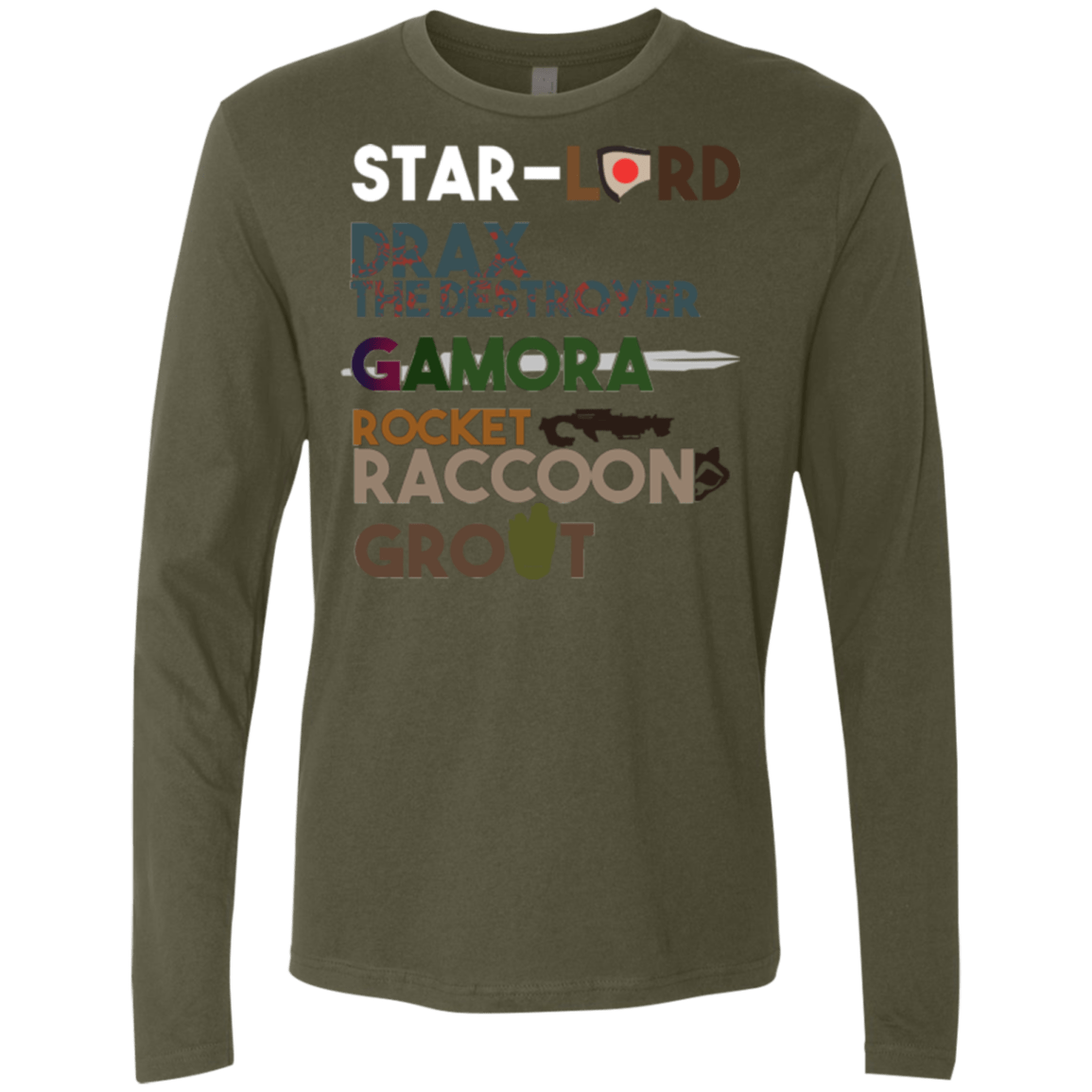 T-Shirts Military Green / Small GOTG Hel Men's Premium Long Sleeve
