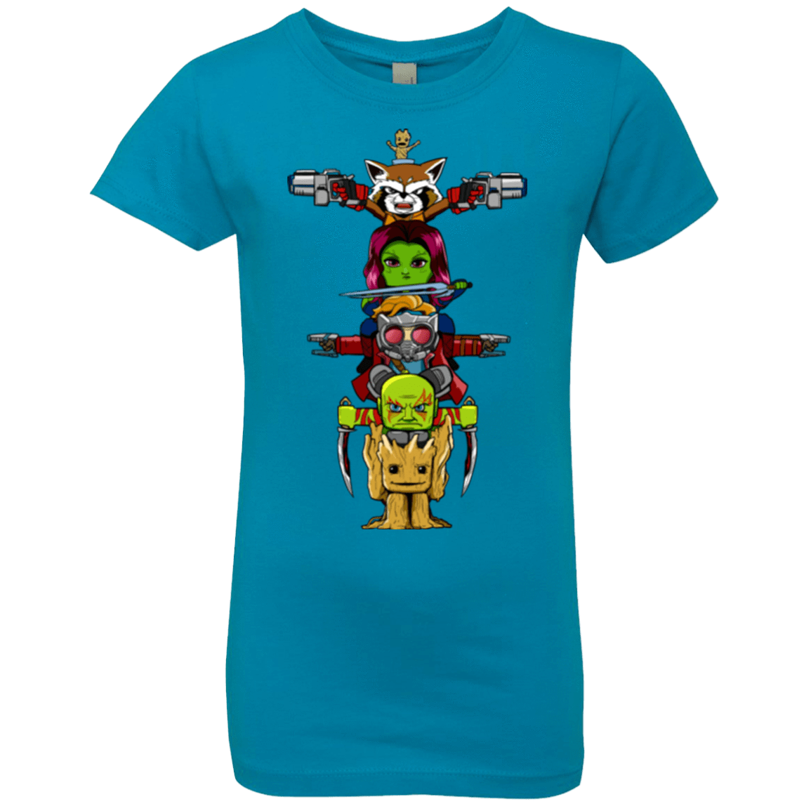 T-Shirts Turquoise / YXS GOTG Totem Girls Premium T-Shirt