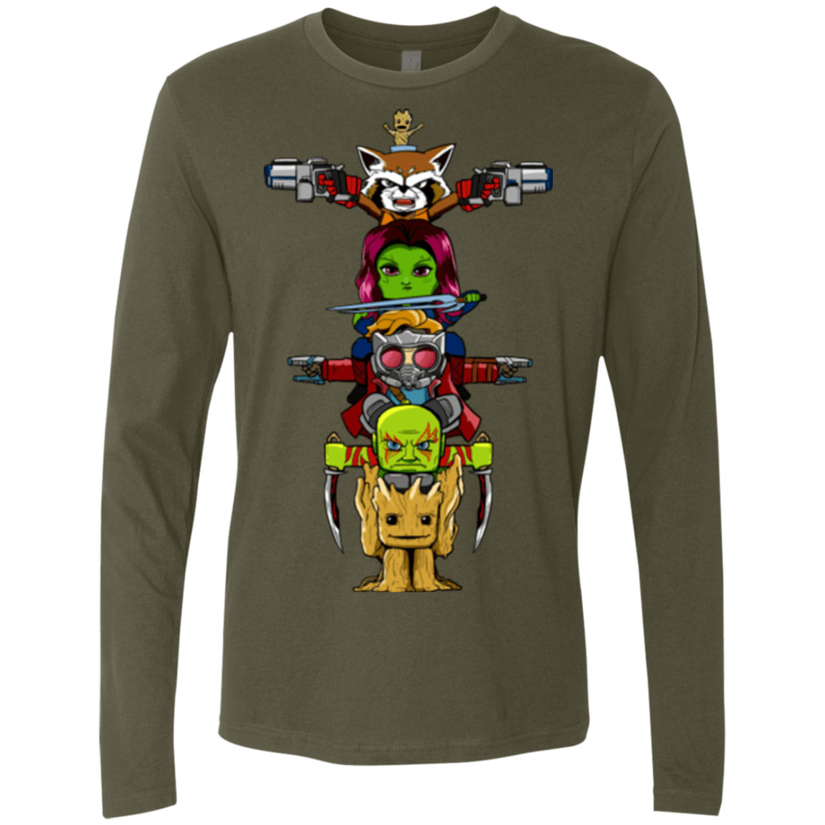 T-Shirts Military Green / Small GOTG Totem Men's Premium Long Sleeve