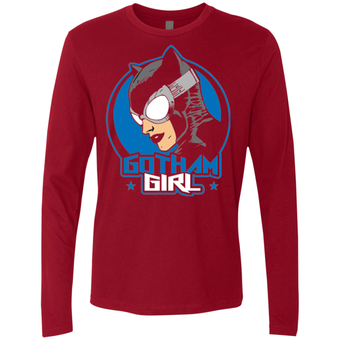 T-Shirts Cardinal / Small Gotham Girl Men's Premium Long Sleeve