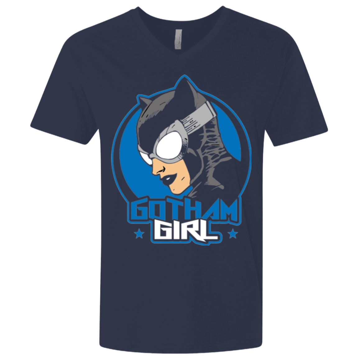T-Shirts Midnight Navy / X-Small Gotham Girl Men's Premium V-Neck
