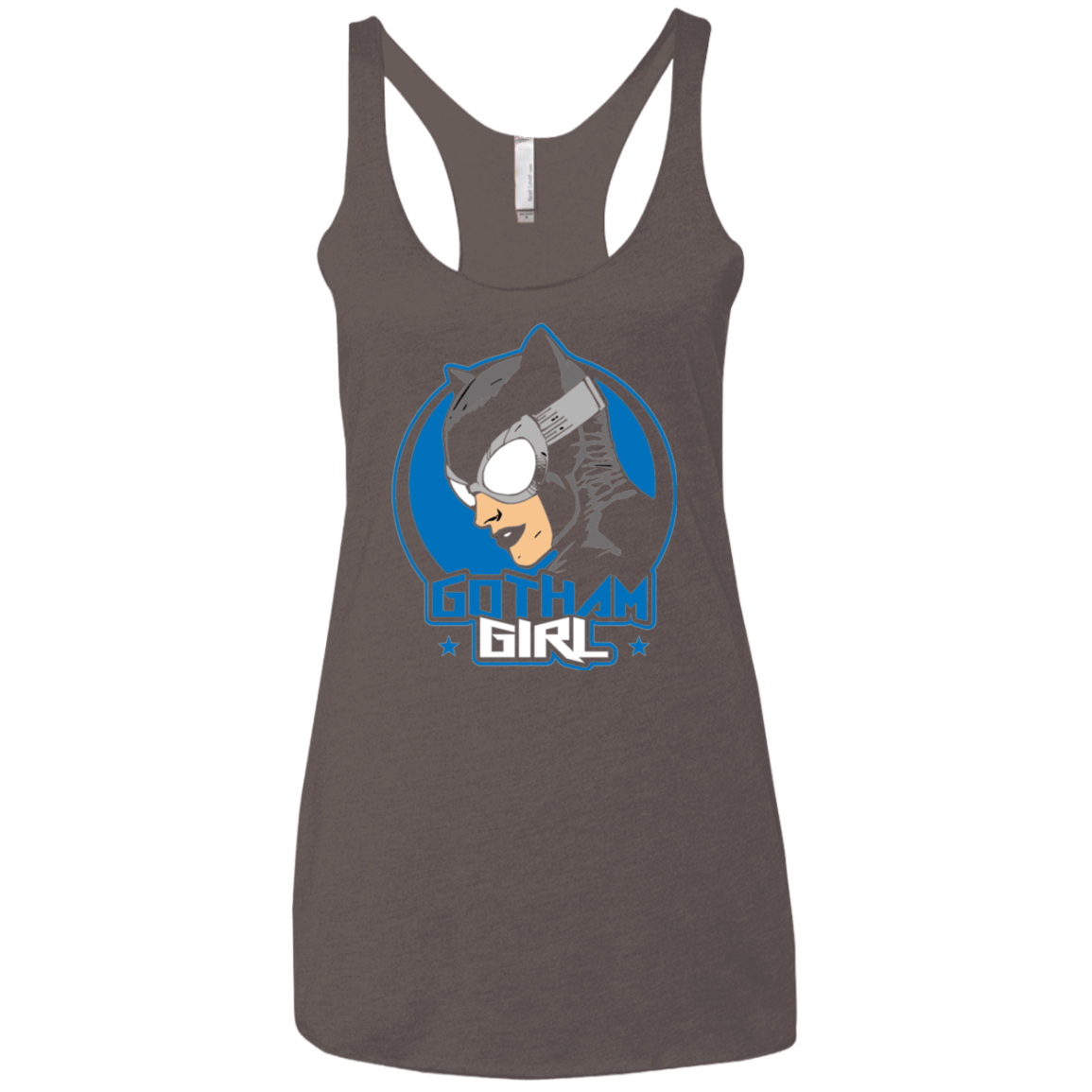 T-Shirts Macchiato / X-Small Gotham Girl Women's Triblend Racerback Tank