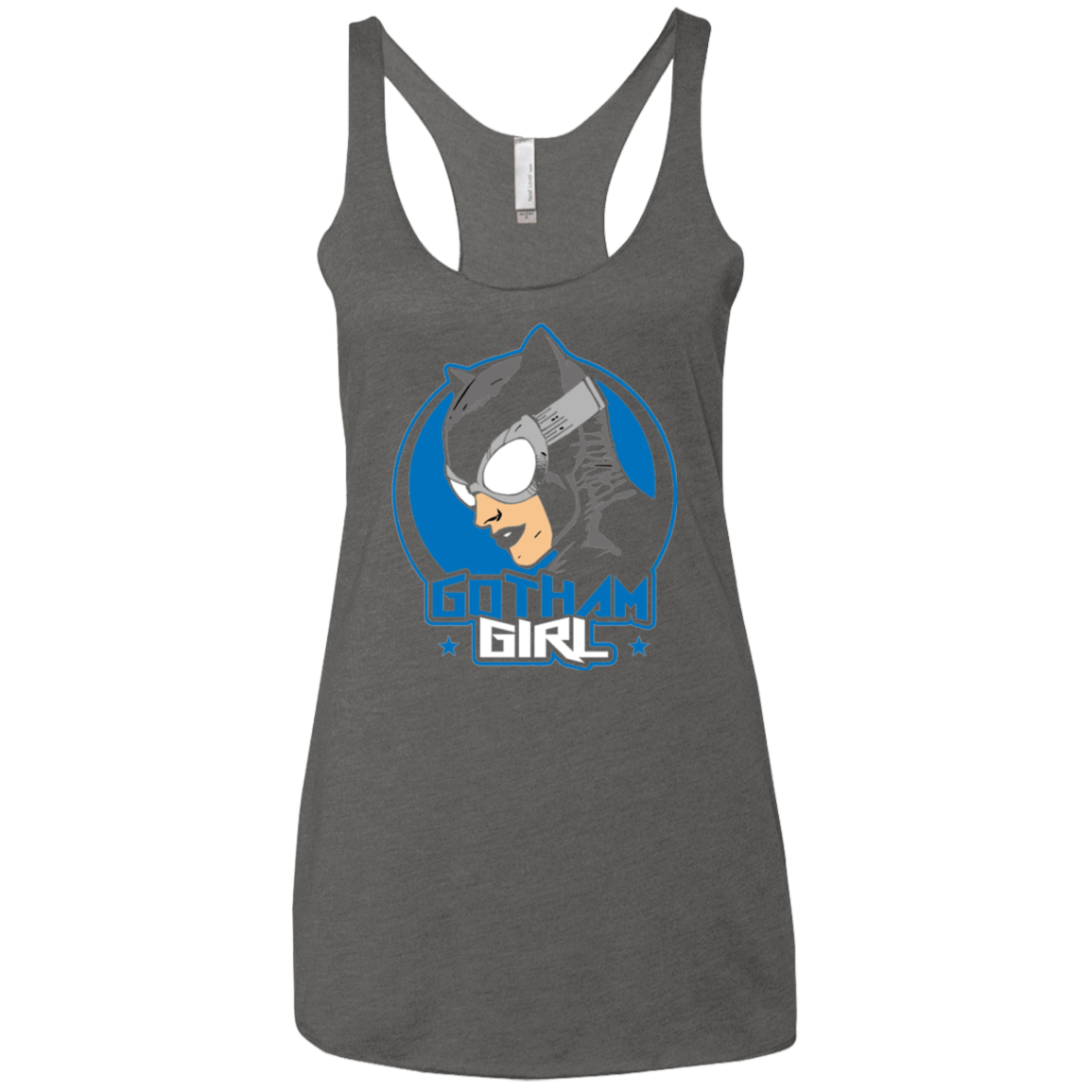 T-Shirts Premium Heather / X-Small Gotham Girl Women's Triblend Racerback Tank