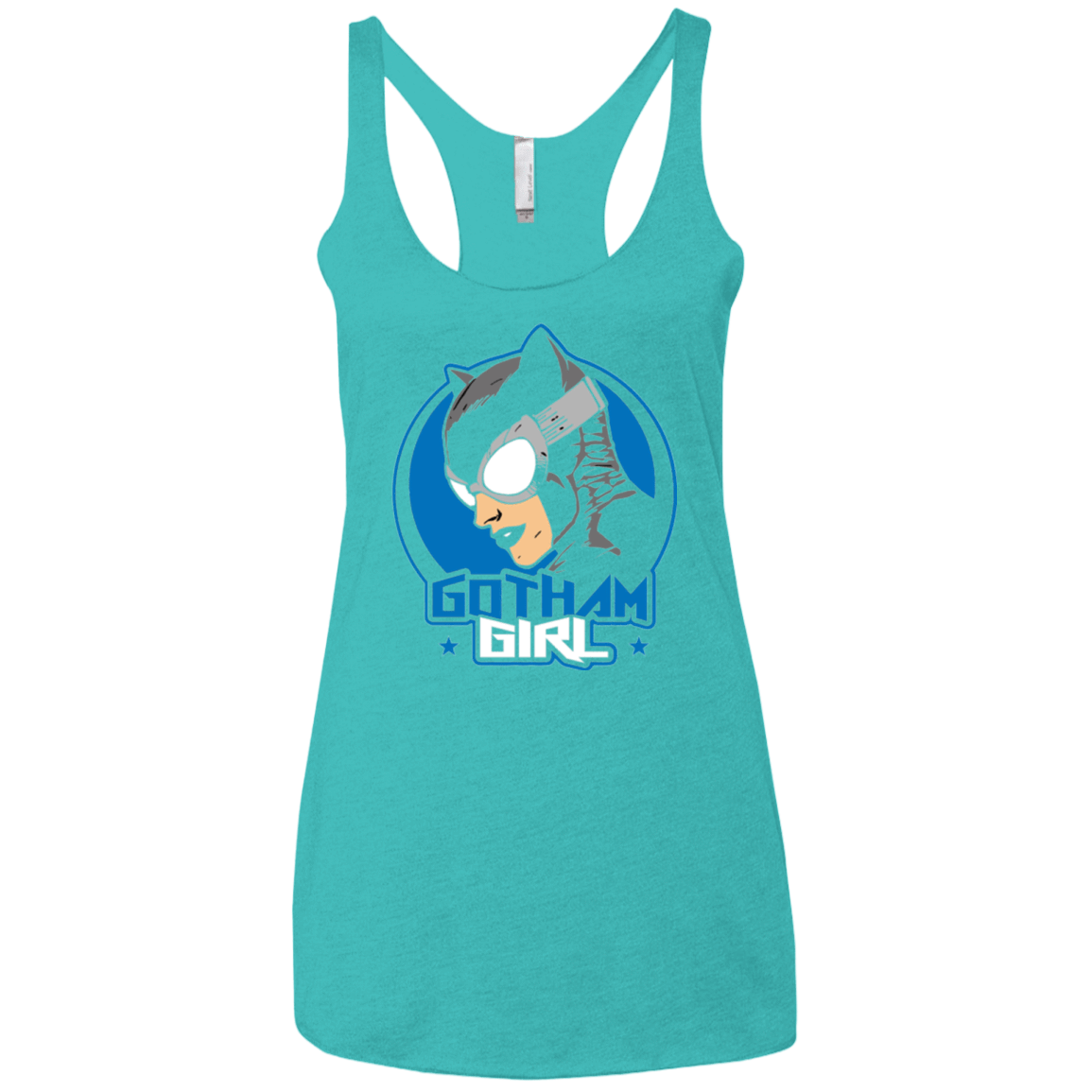 T-Shirts Tahiti Blue / X-Small Gotham Girl Women's Triblend Racerback Tank
