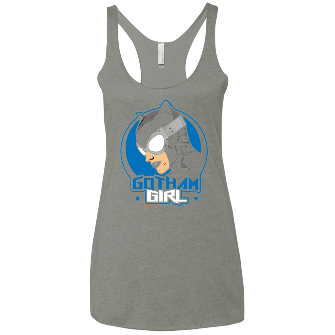 T-Shirts Venetian Grey / X-Small Gotham Girl Women's Triblend Racerback Tank