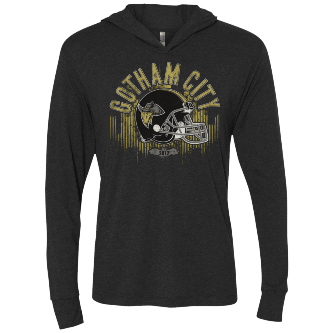 T-Shirts Vintage Black / X-Small Gotham Rogues Triblend Long Sleeve Hoodie Tee