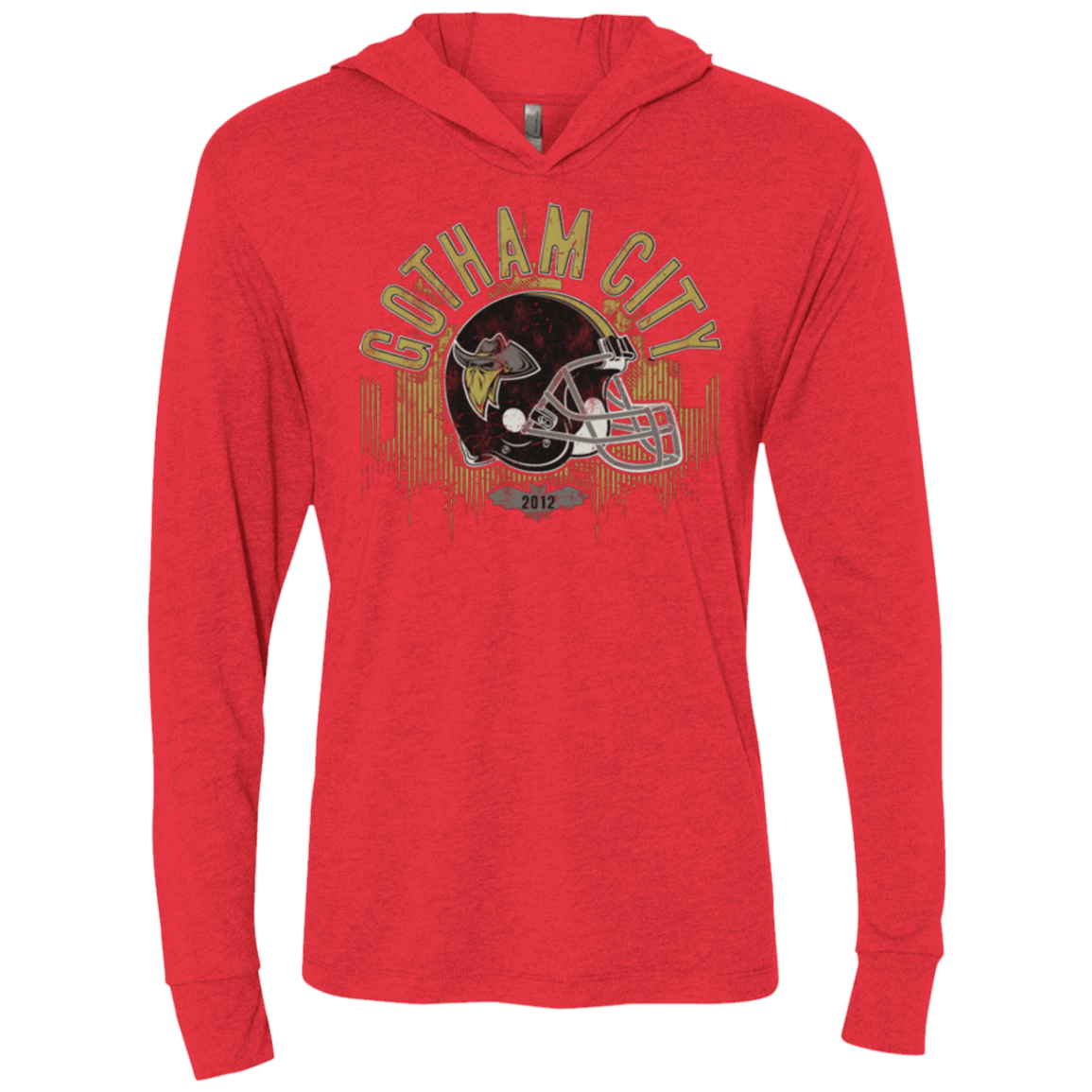 T-Shirts Vintage Red / X-Small Gotham Rogues Triblend Long Sleeve Hoodie Tee