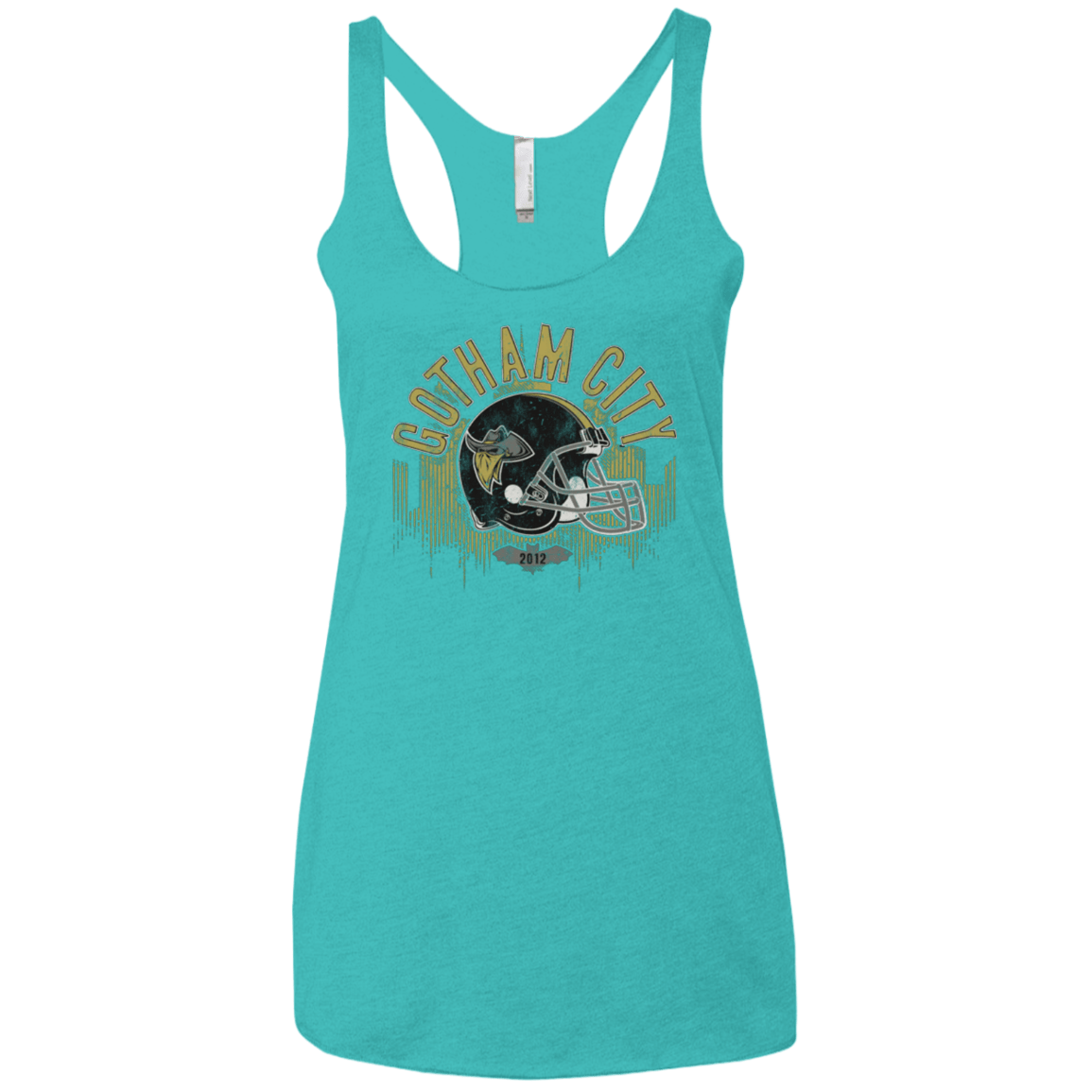 T-Shirts Tahiti Blue / X-Small Gotham Rogues Women's Triblend Racerback Tank