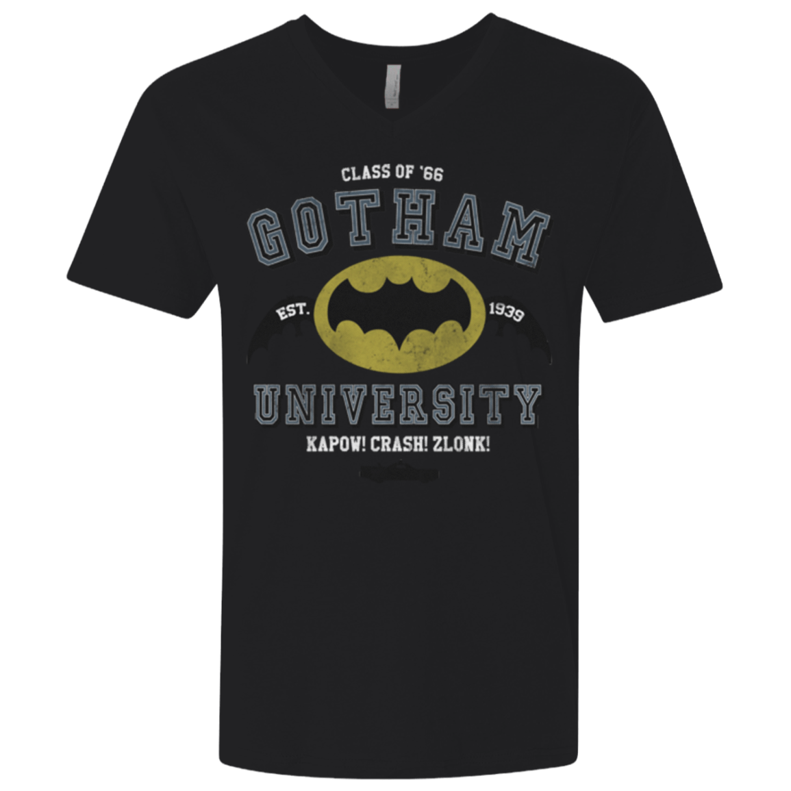 T-Shirts Black / X-Small Gotham University Men's Premium V-Neck
