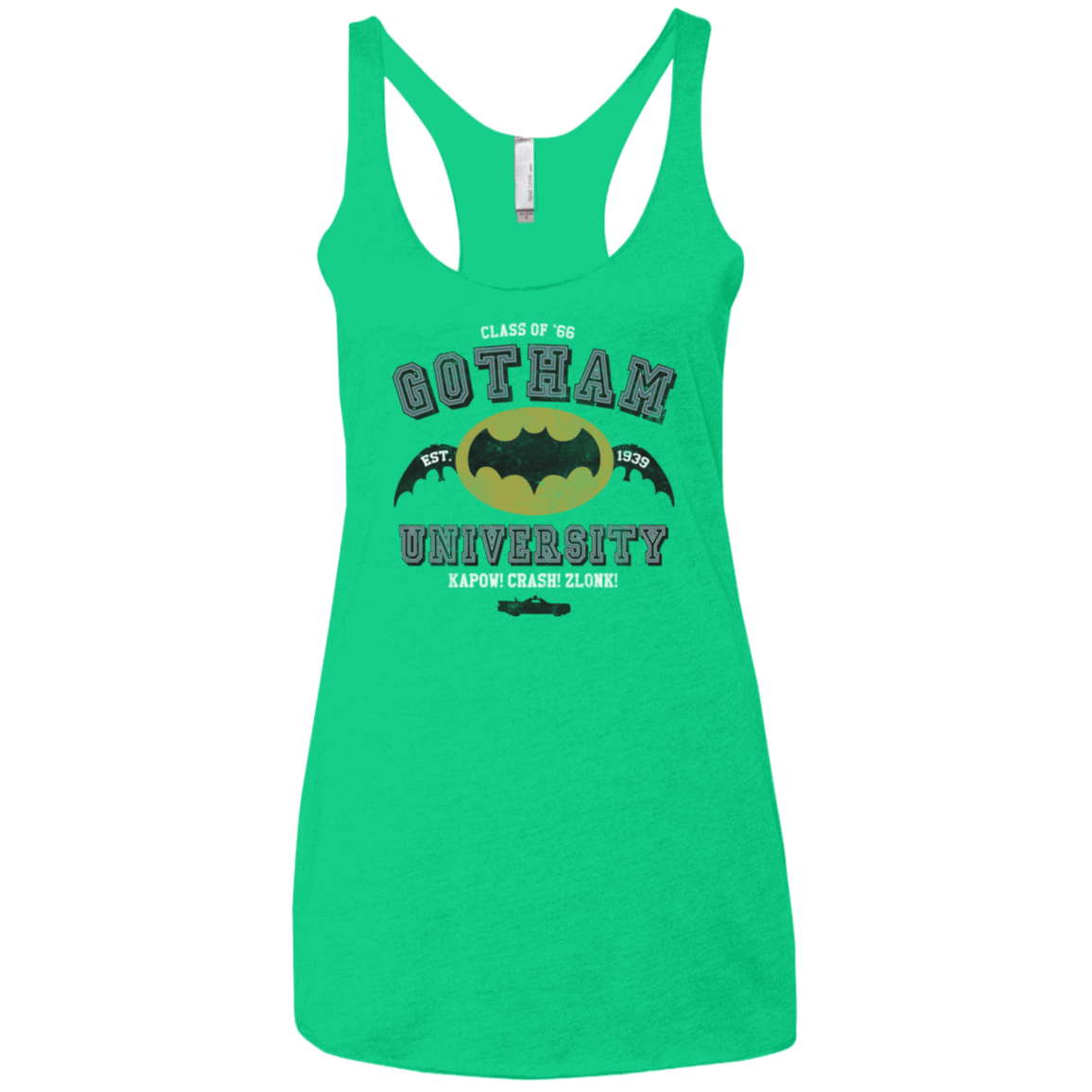 T-Shirts Envy / X-Small Gotham University Women's Triblend Racerback Tank