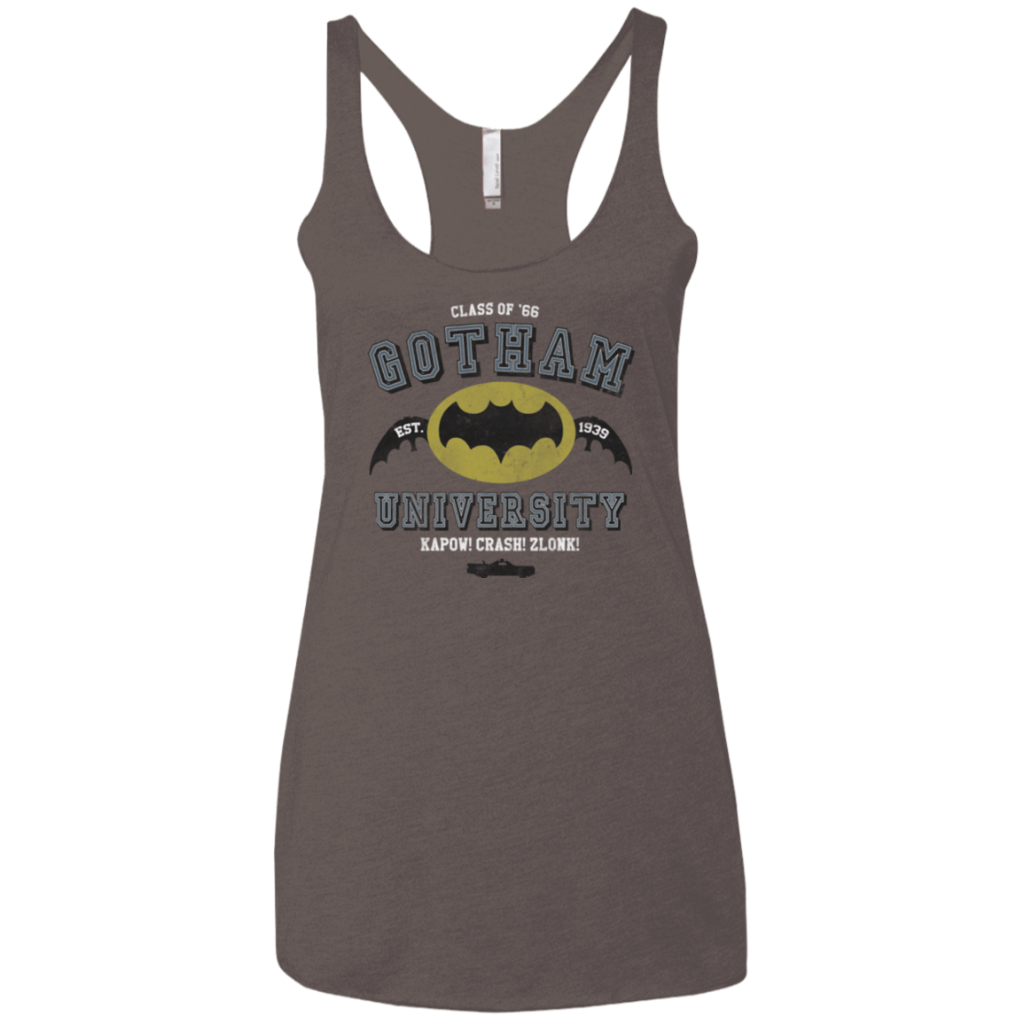 T-Shirts Macchiato / X-Small Gotham University Women's Triblend Racerback Tank