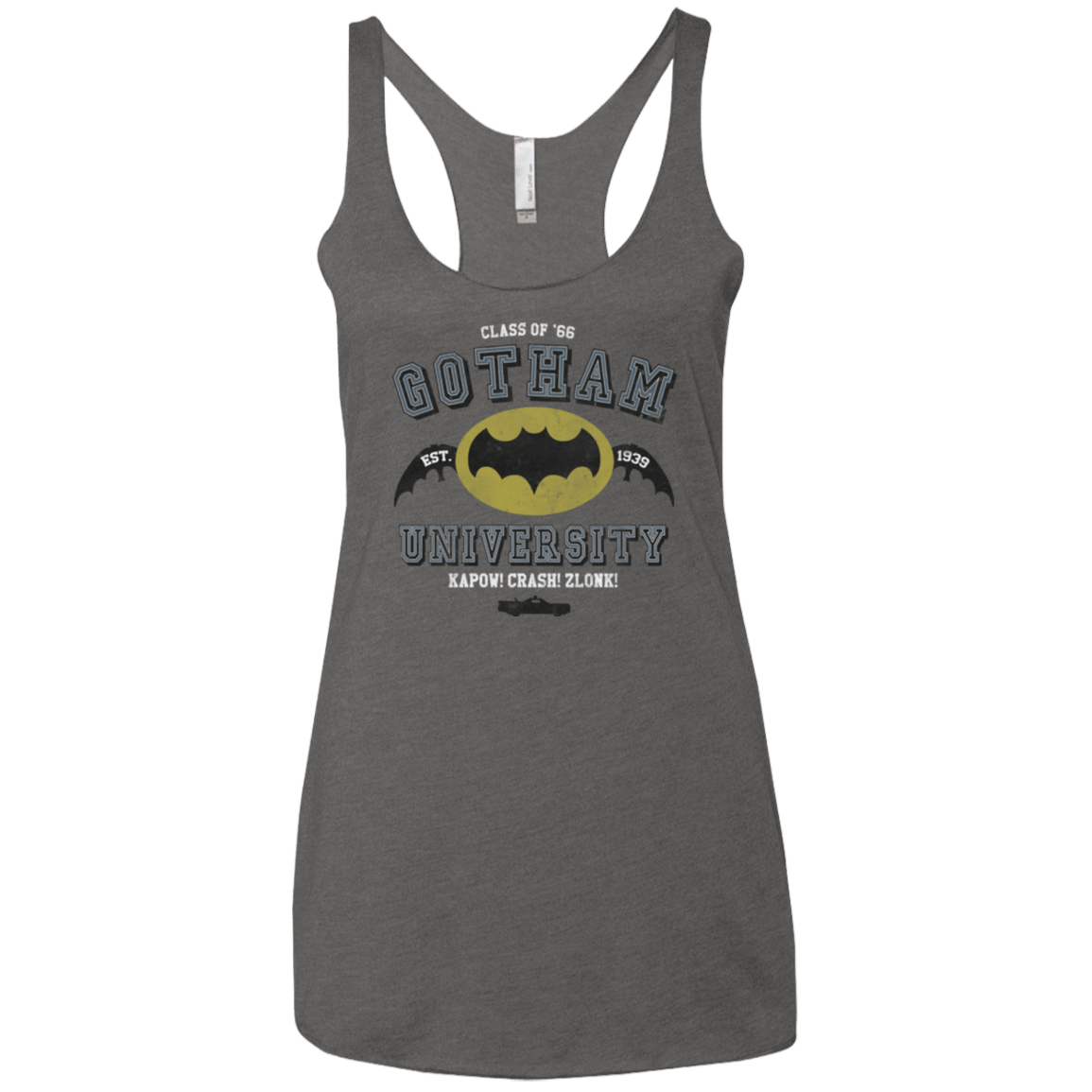 T-Shirts Premium Heather / X-Small Gotham University Women's Triblend Racerback Tank
