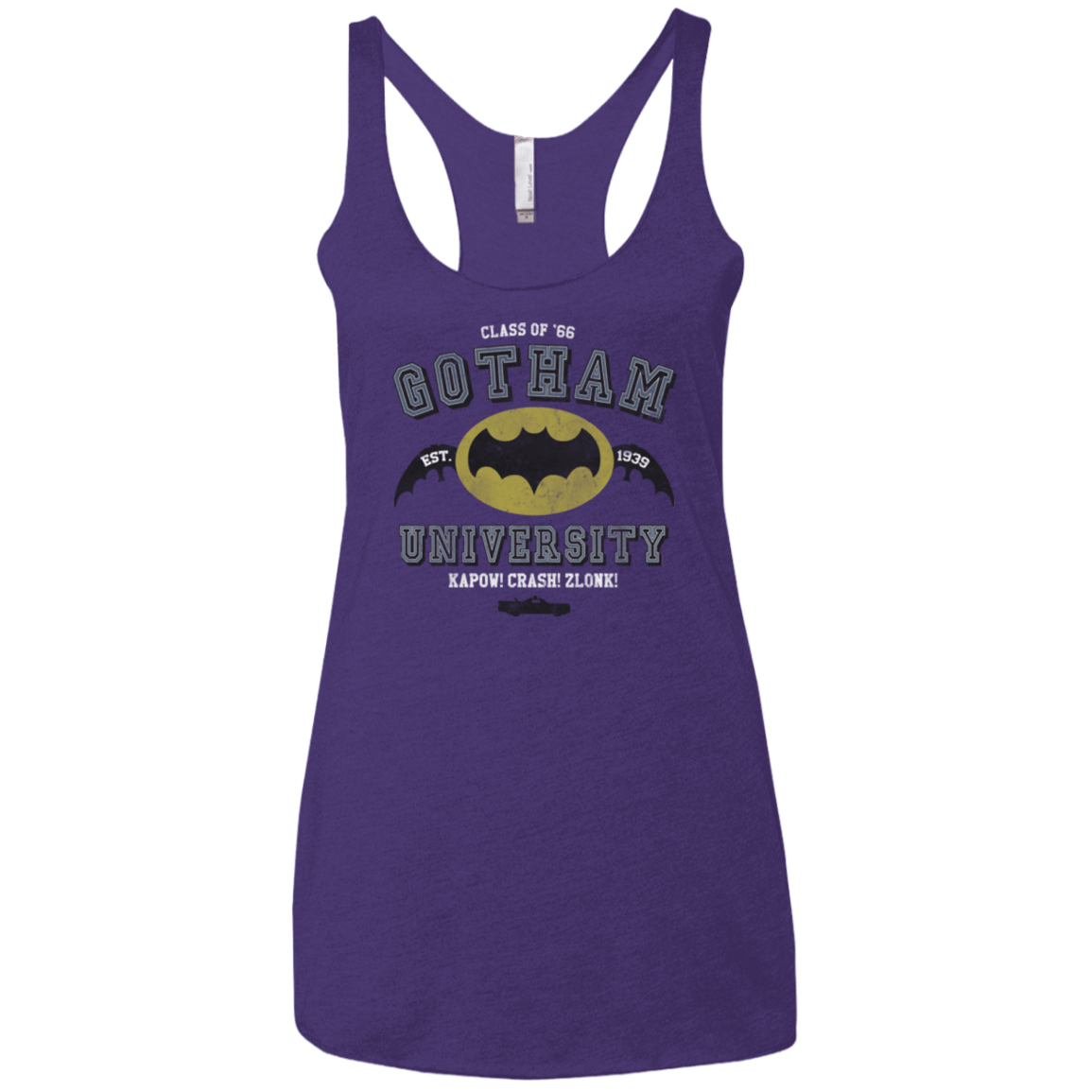 T-Shirts Purple / X-Small Gotham University Women's Triblend Racerback Tank