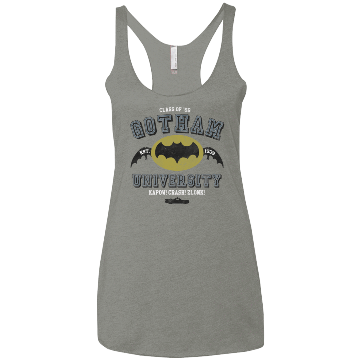 T-Shirts Venetian Grey / X-Small Gotham University Women's Triblend Racerback Tank