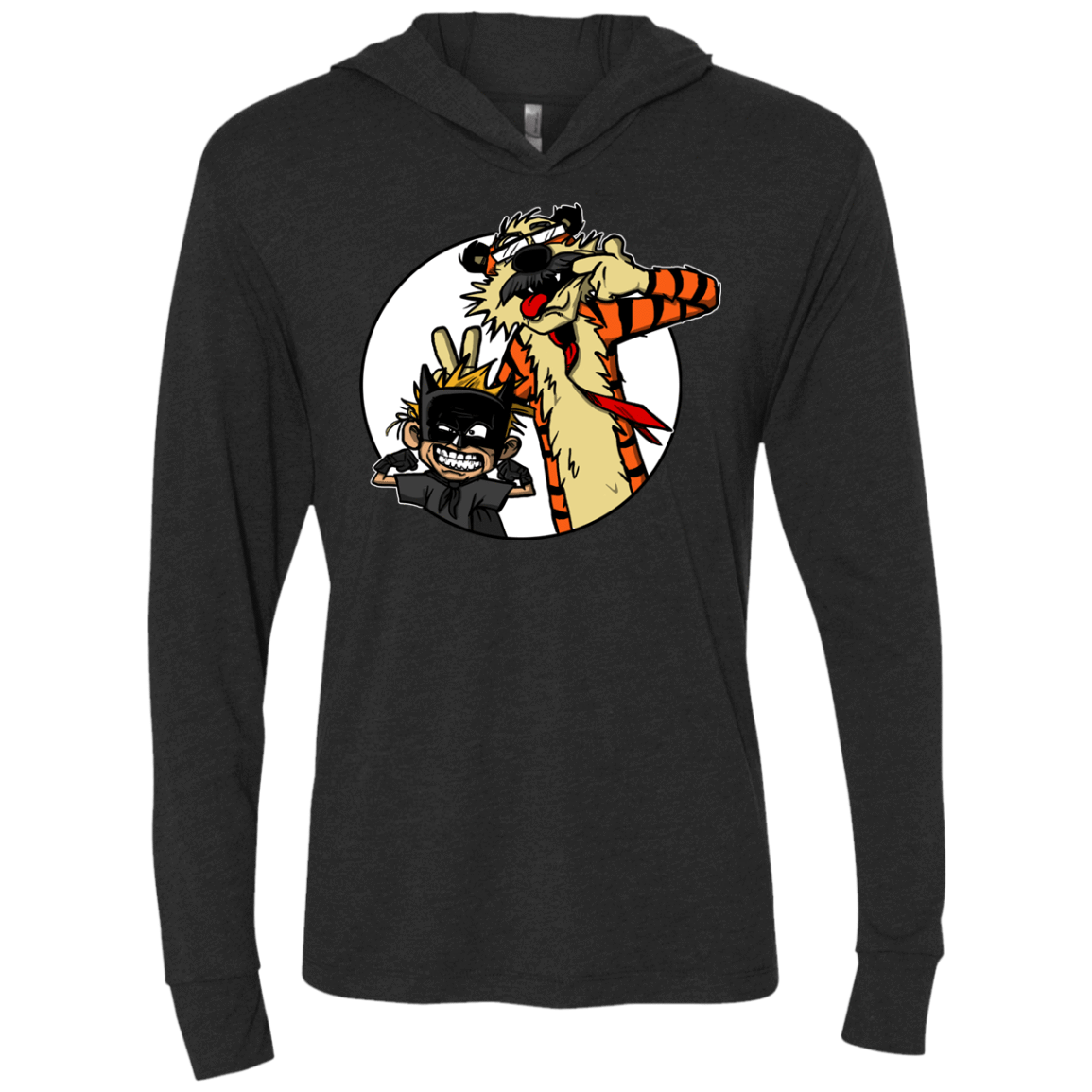 T-Shirts Vintage Black / X-Small Gothams Finest Triblend Long Sleeve Hoodie Tee